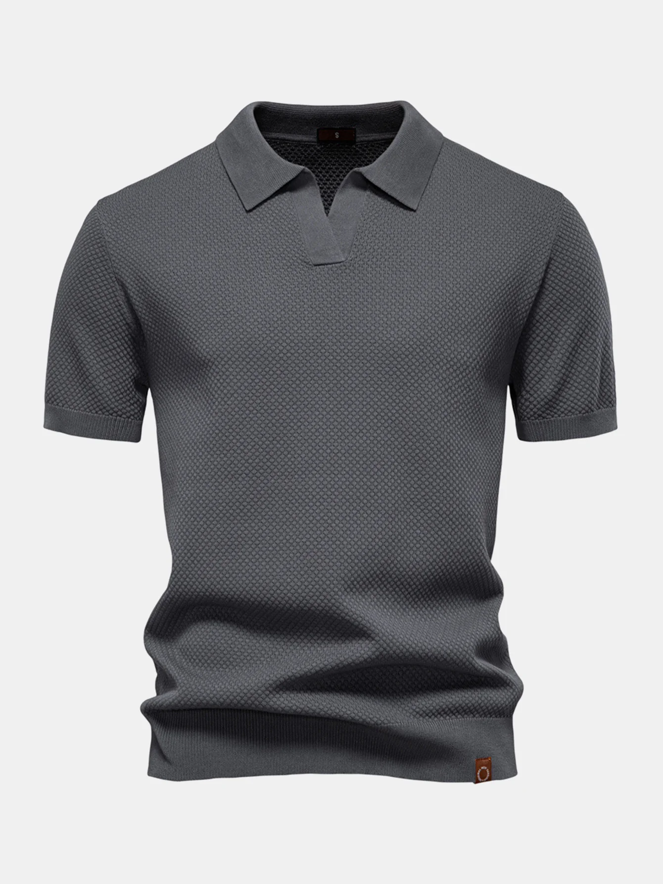 Ananasstruktur Strick V-Ausschnitt Poloshirts & Baumwoll Chino Shorts - Image 12
