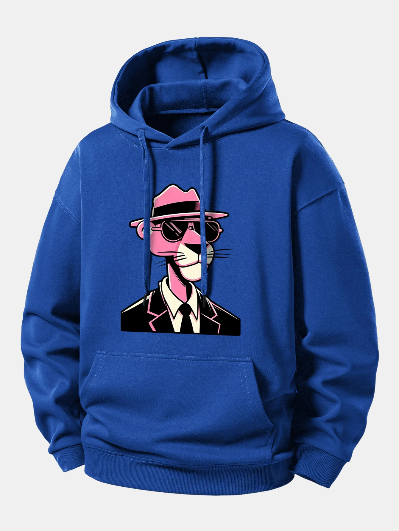Pink Gentleman Panther Print Relax Fit Hoodie - Image 10