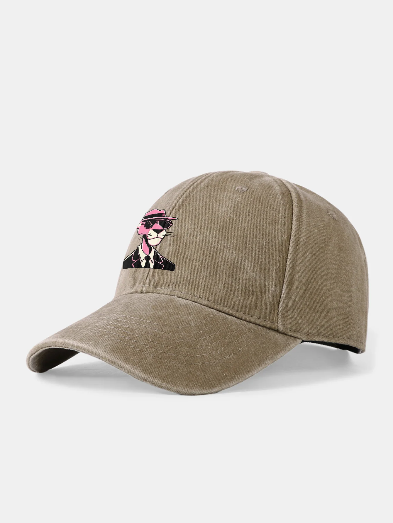 Pink Panther Gentleman Print Washed Baseball Cap - Image 10