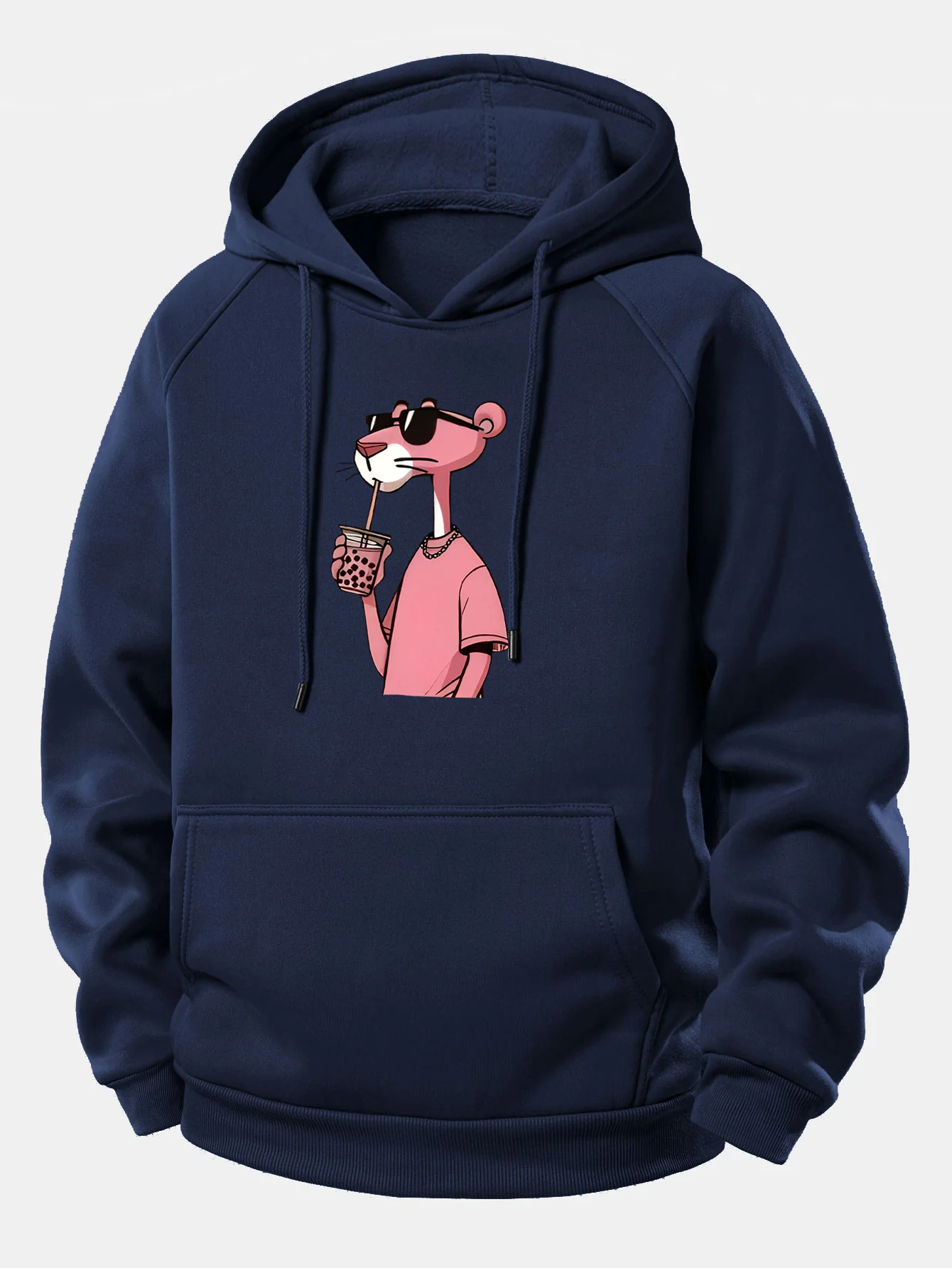 Pink Panther Print Drawstring Hoodie - Image 12