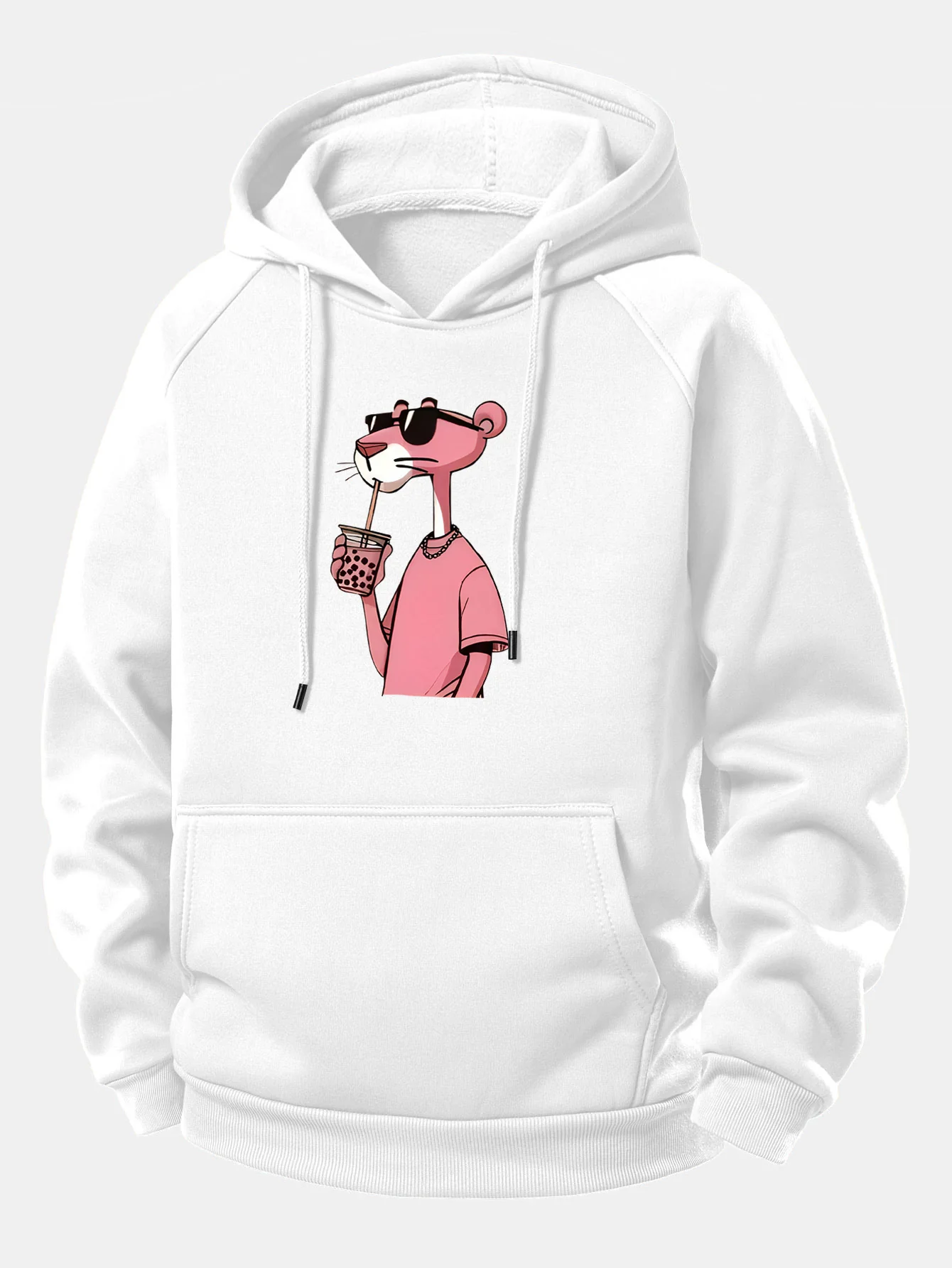 Pink Panther Print Drawstring Hoodie - Image 2