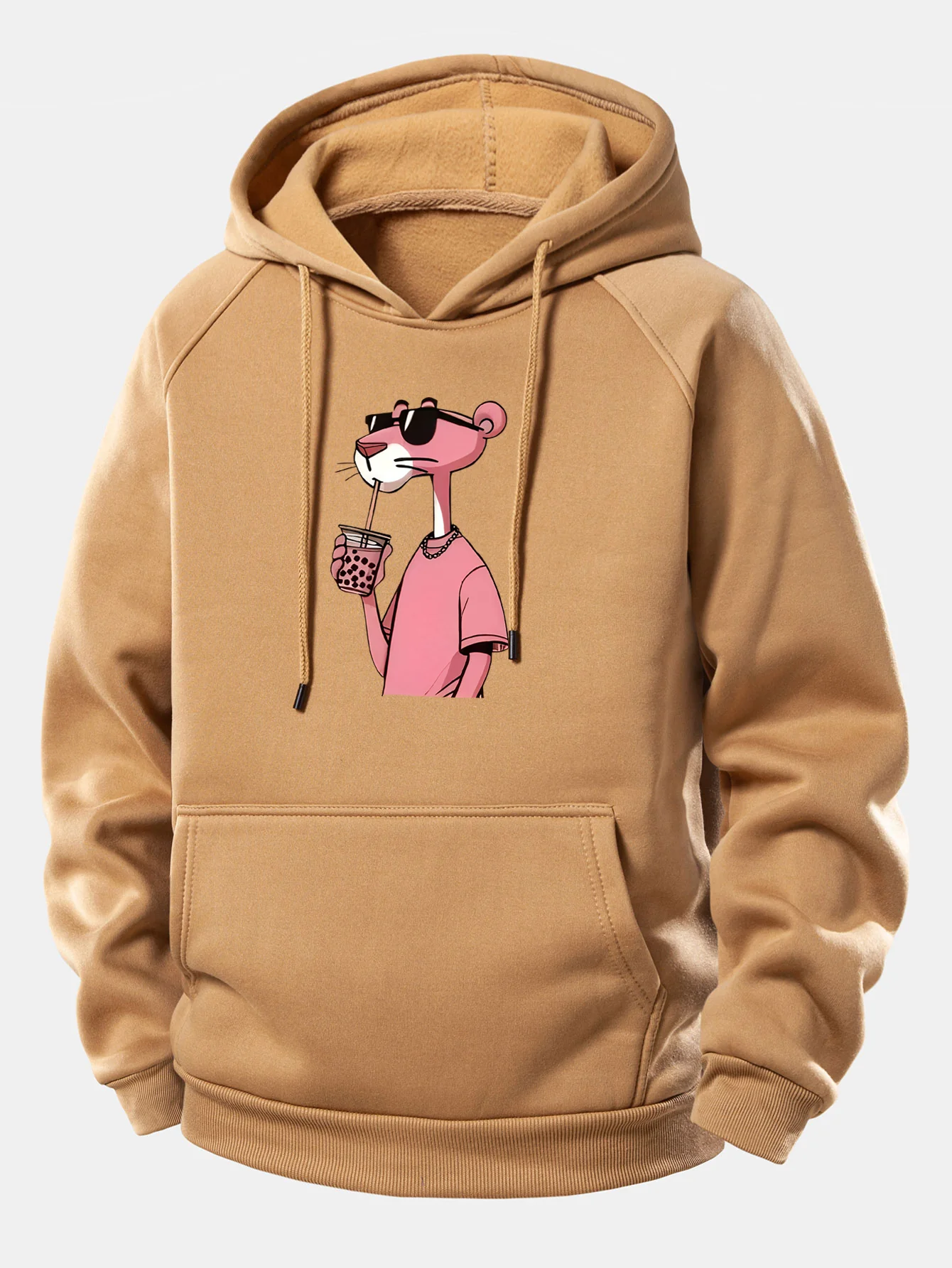 Pink Panther Print Drawstring Hoodie - Image 4