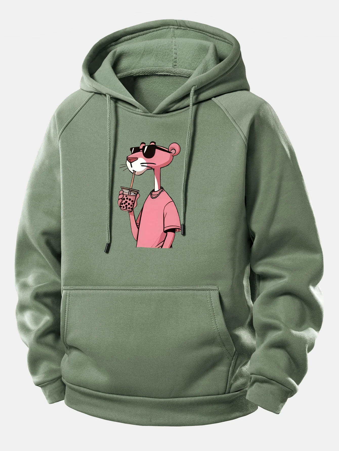 Pink Panther Print Drawstring Hoodie - Image 5