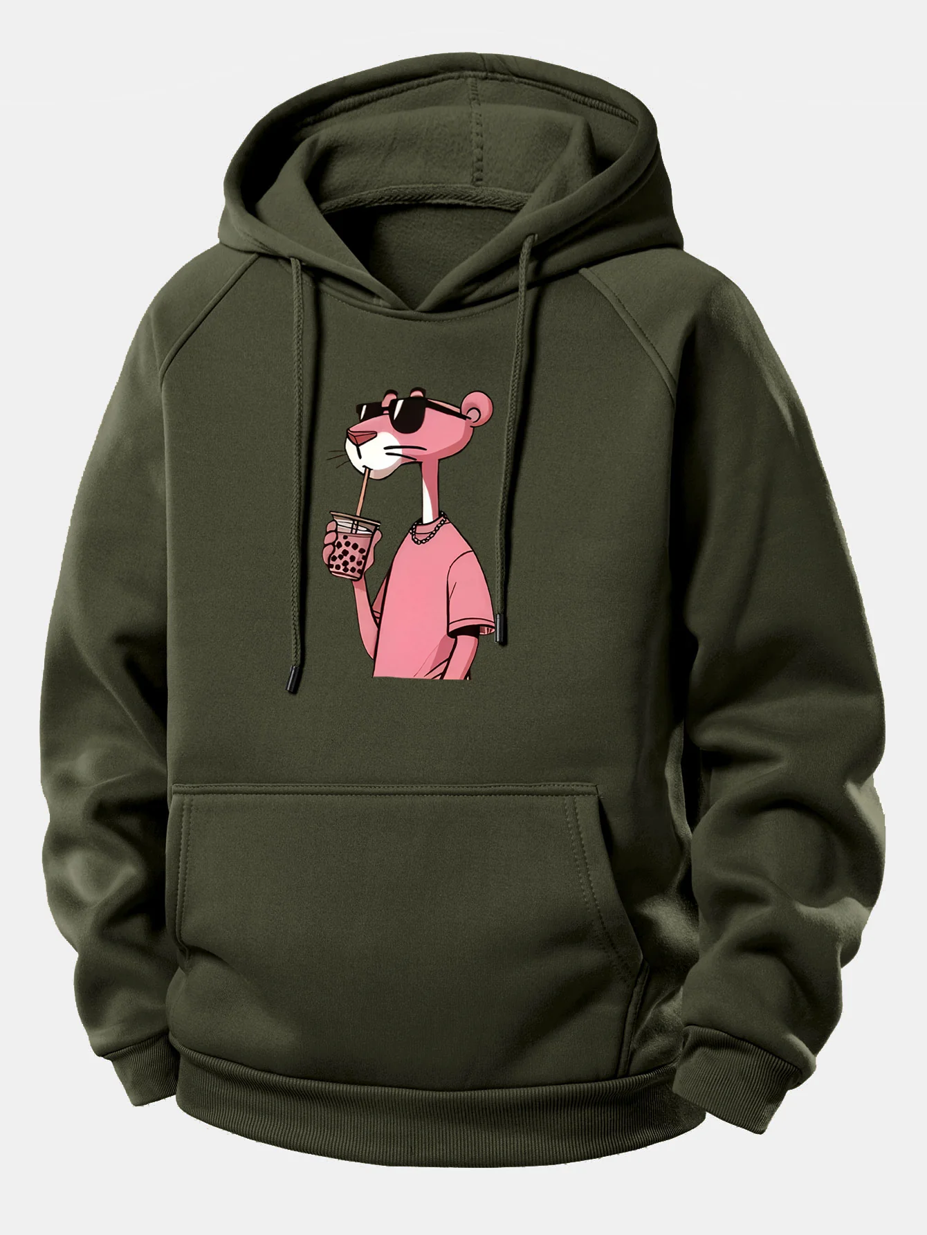 Pink Panther Print Drawstring Hoodie - Image 6