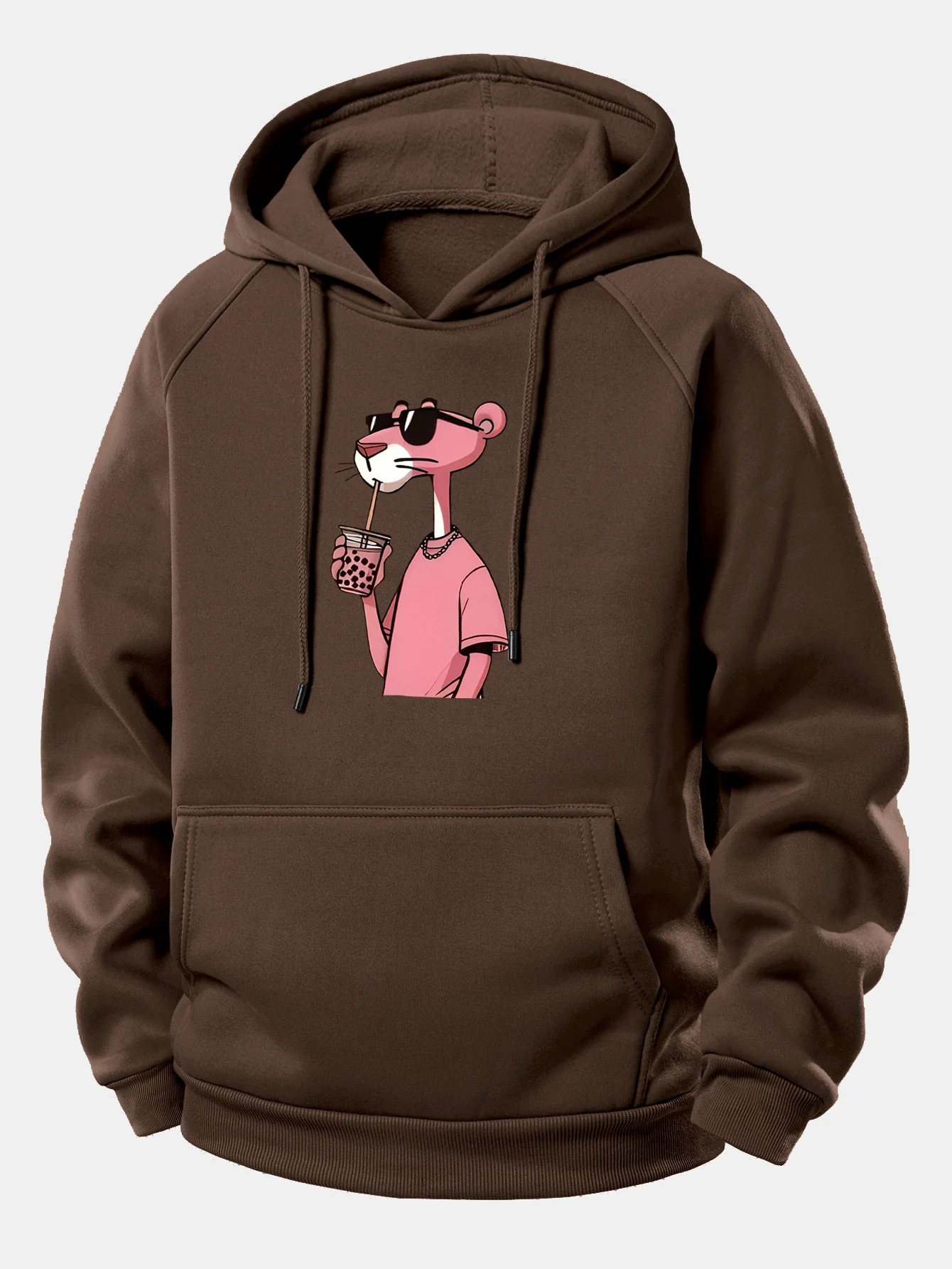Pink Panther Print Drawstring Hoodie - Image 8