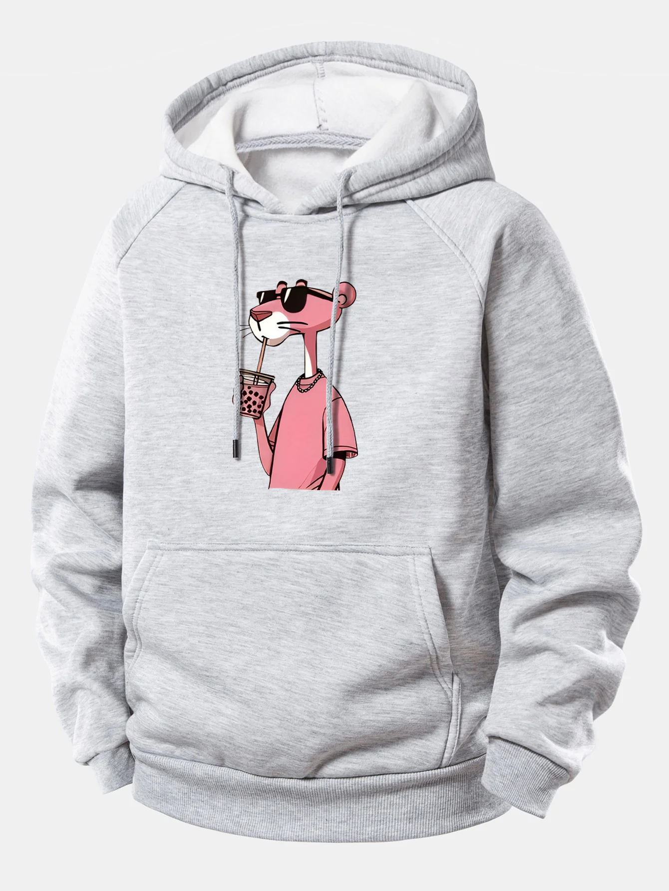 Pink Panther Print Drawstring Hoodie - Image 9