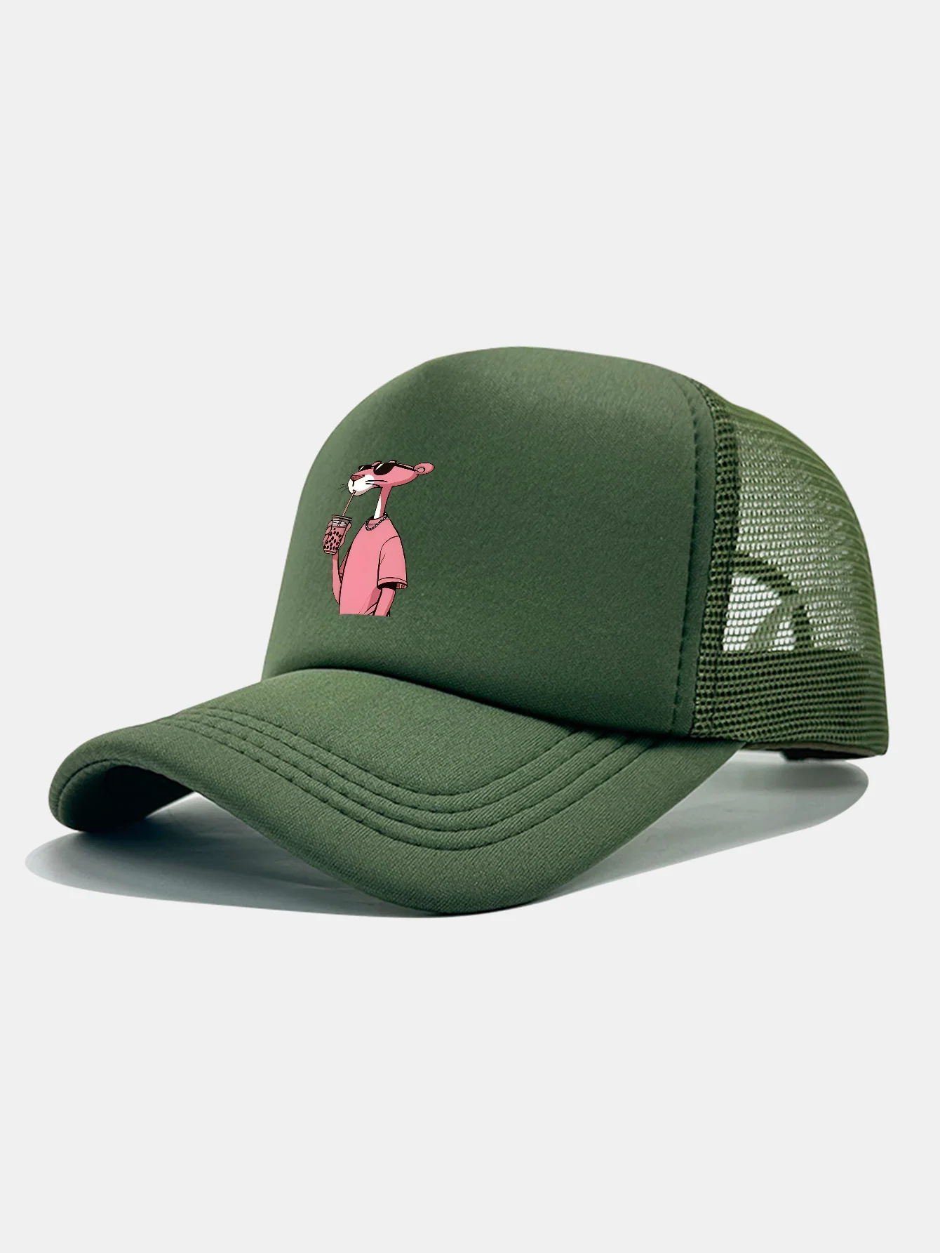 Pink Panther Print Mesh Baseball Cap - Image 12