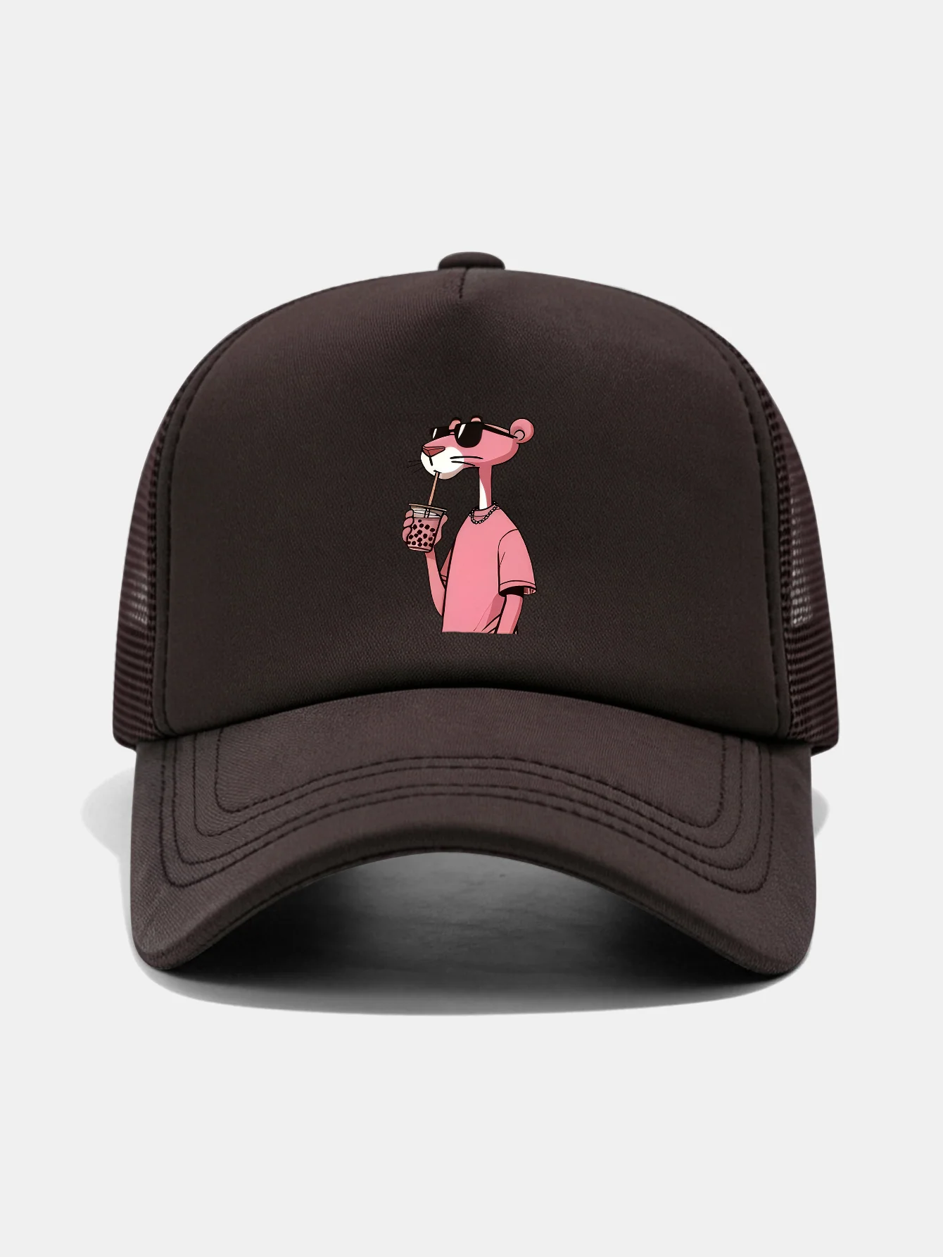 Pink Panther Print Mesh Baseball Cap - Image 13