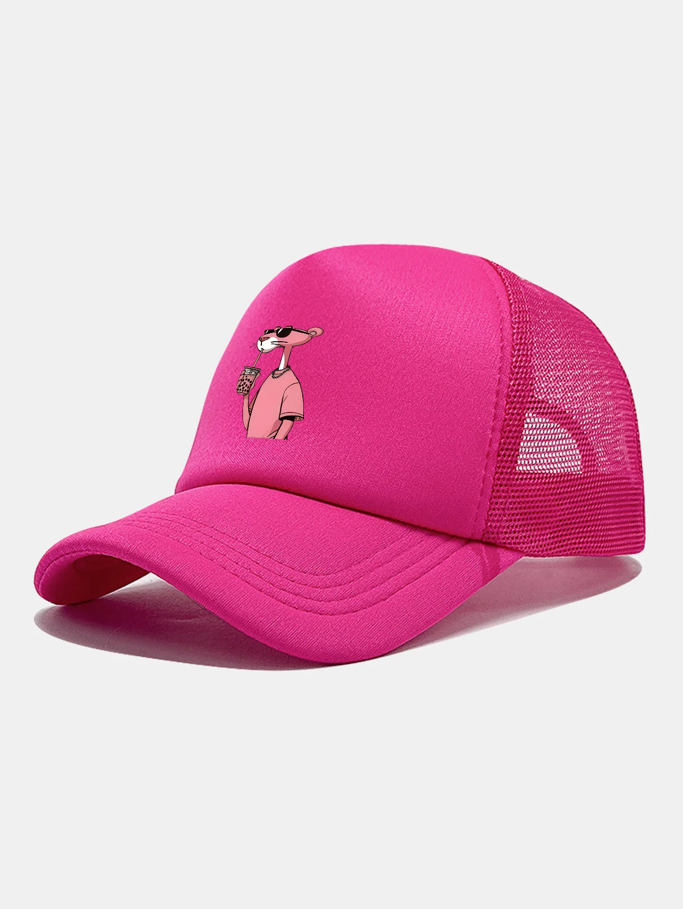 Pink Panther Print Mesh Baseball Cap - Image 16