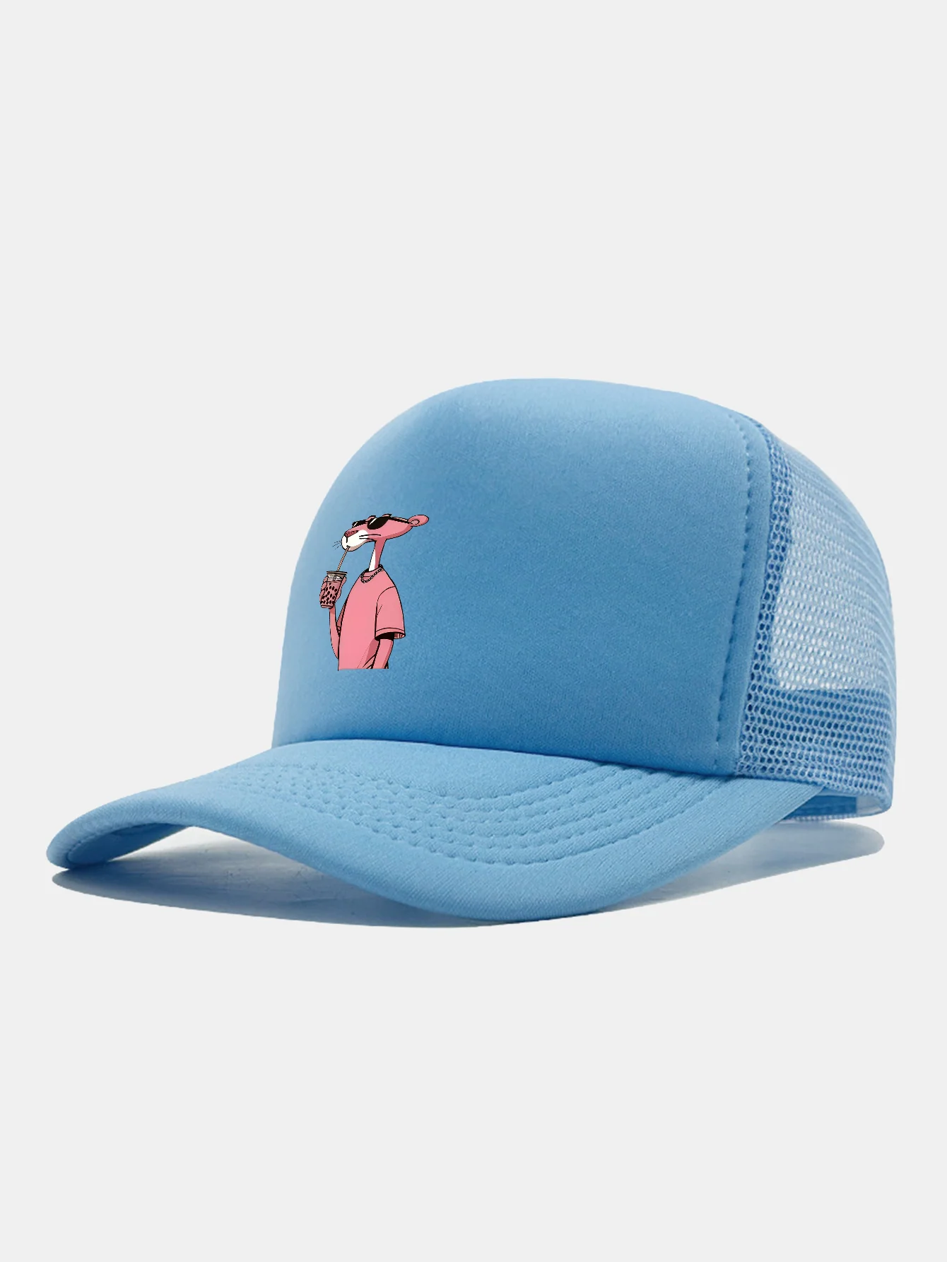 Pink Panther Print Mesh Baseball Cap - Image 18