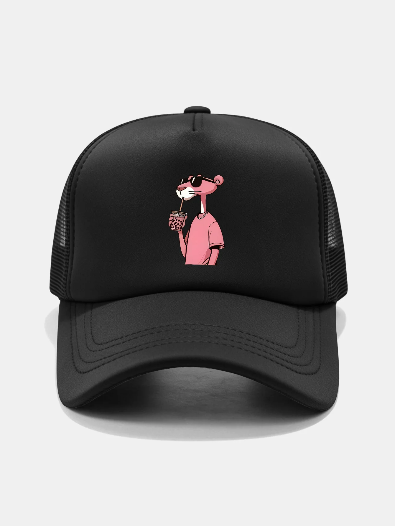 Pink Panther Print Mesh Baseball Cap - Image 5