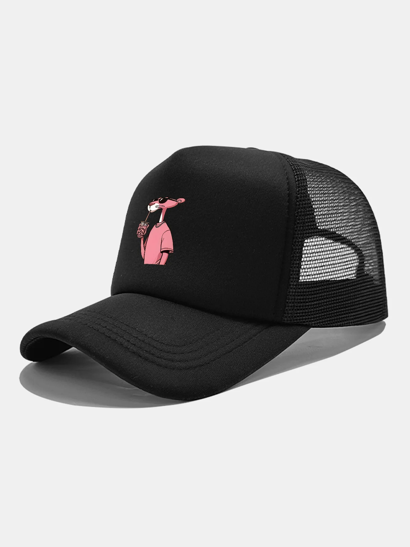 Pink Panther Print Mesh Baseball Cap - Image 6