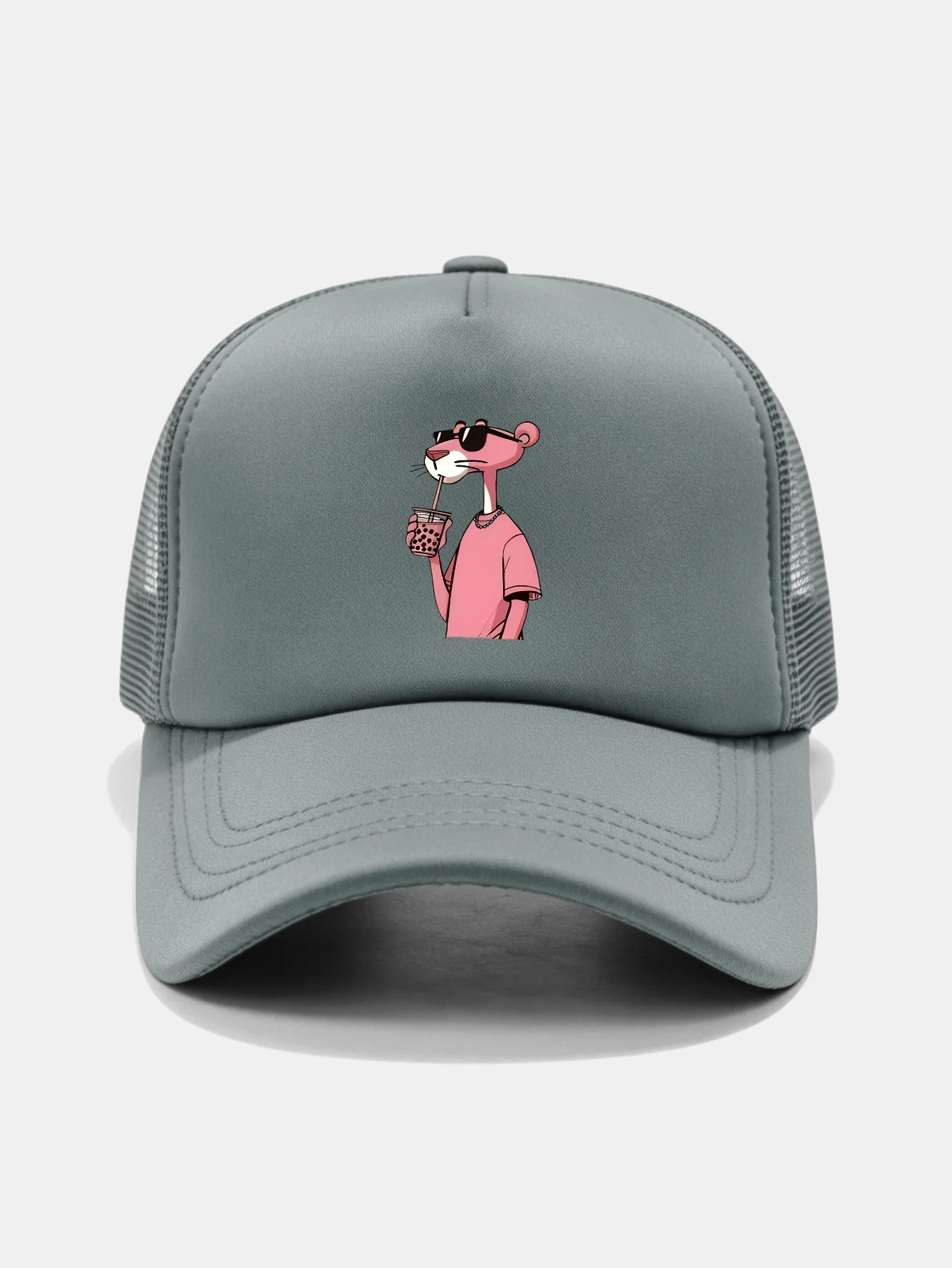 Pink Panther Print Mesh Baseball Cap - Image 7