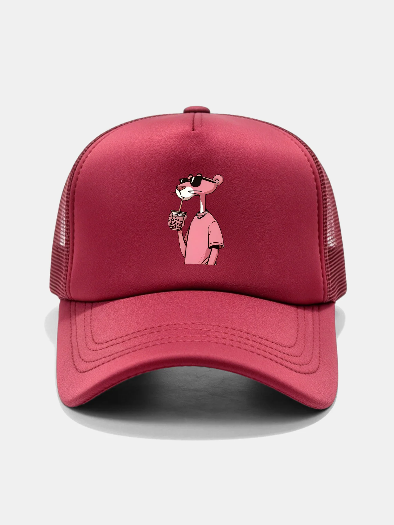 Pink Panther Print Mesh Baseball Cap - Image 9
