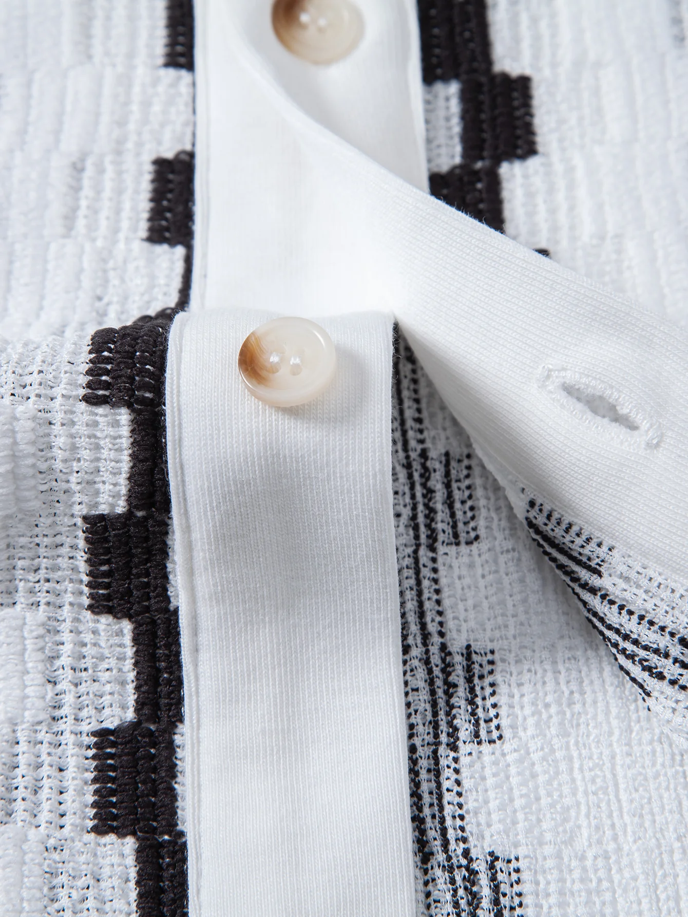 Plaid Jacquard Button Up Shirt - Image 10