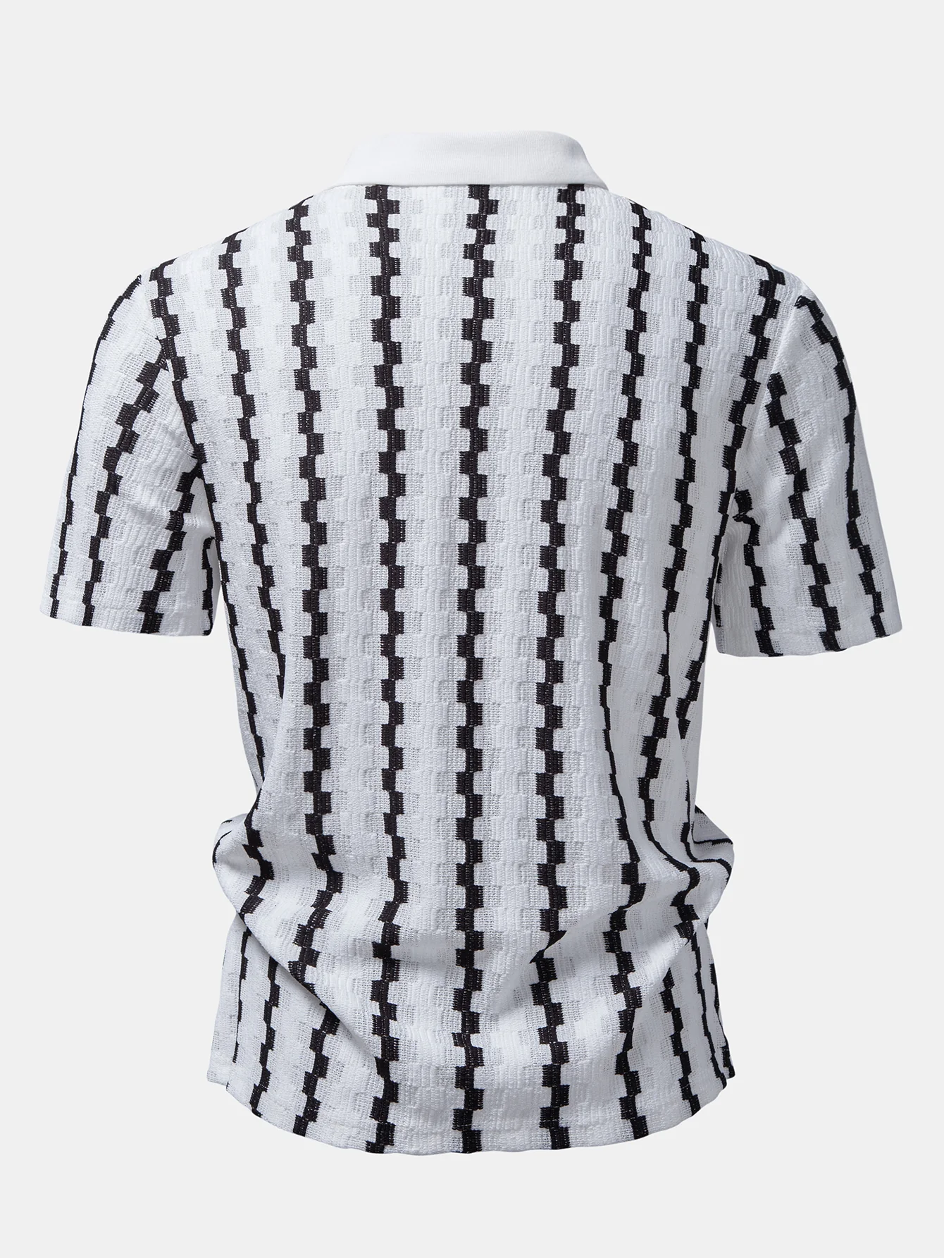 Plaid Jacquard Button Up Shirt - Image 4