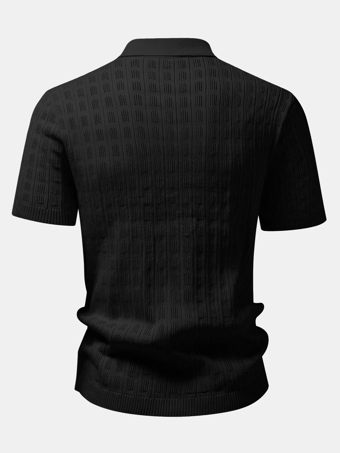 Plaid Open Knit Shirt - Image 4