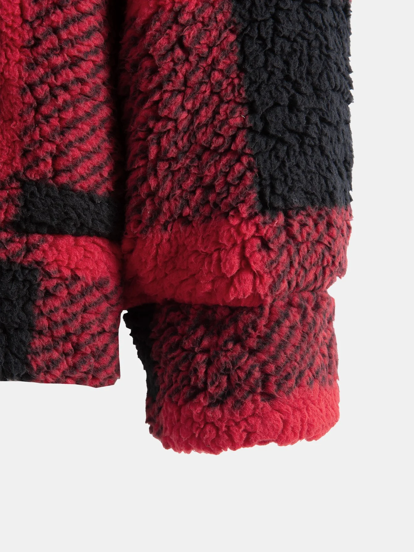 Karo-Muster Teddy Kapuzenpullover - Image 11