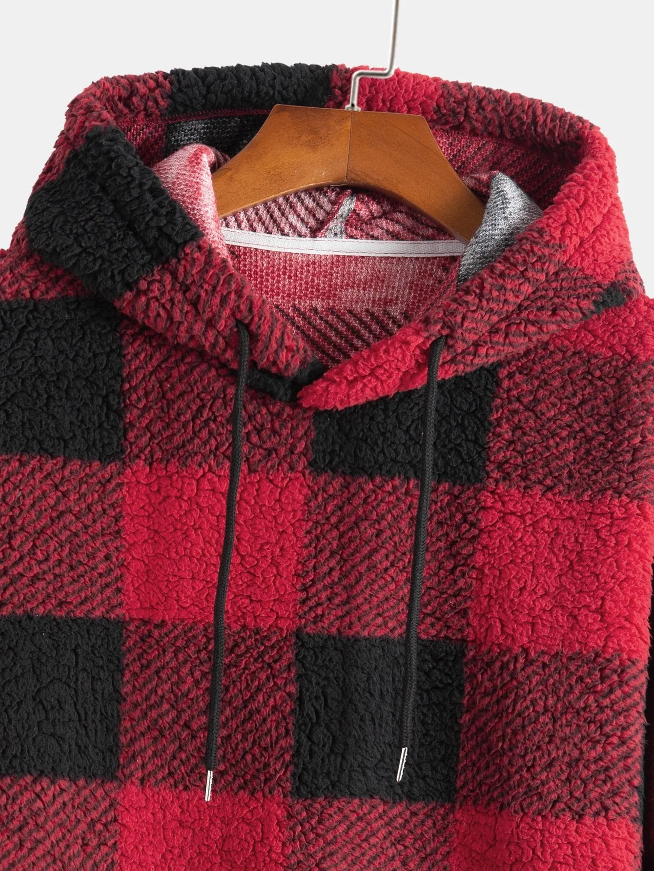 Kariertes Teddy-Hoodie & Gerade geschnittene karierte Teddy-Hose - Image 11