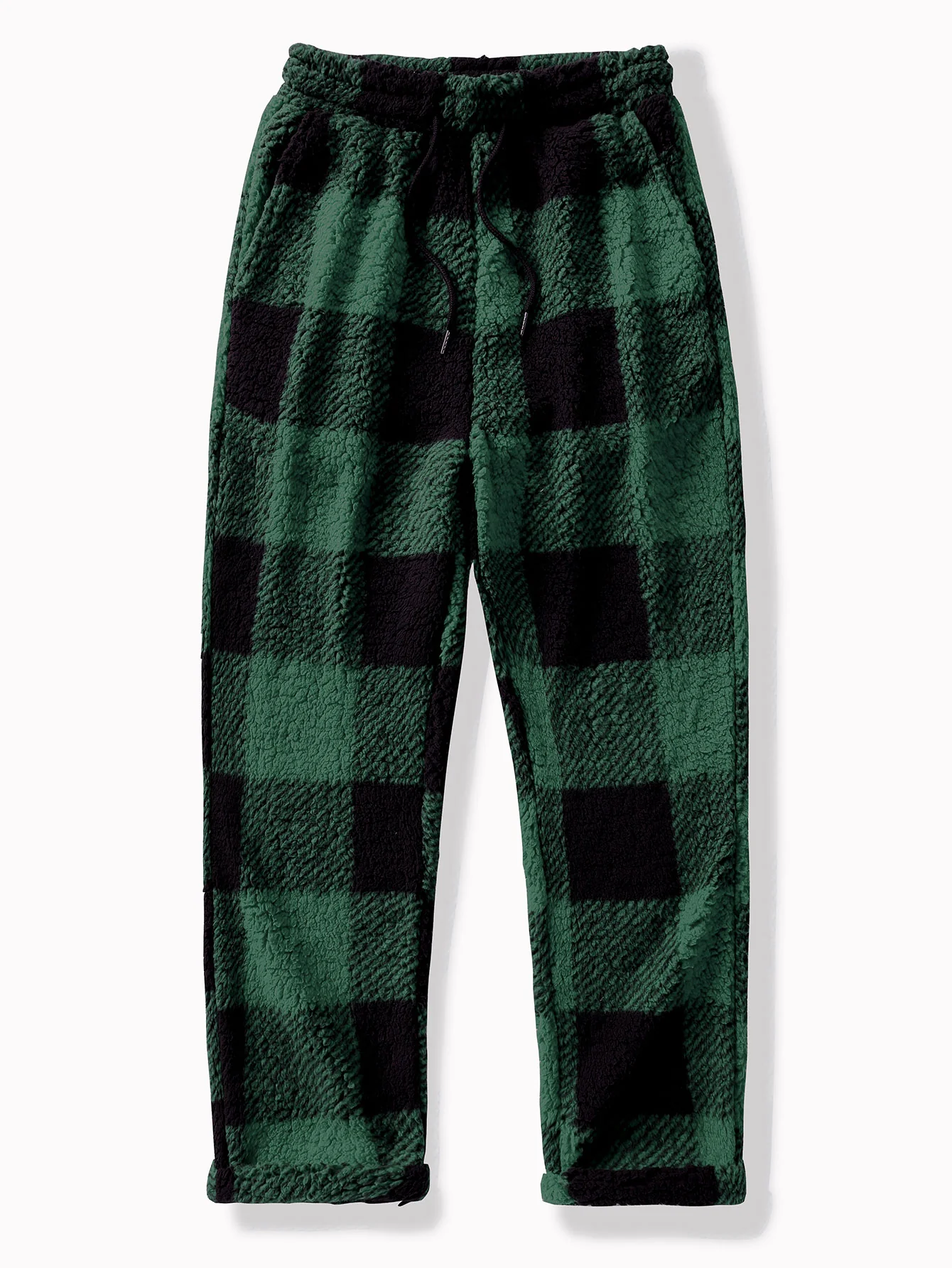 Kariertes Teddy-Hoodie & Gerade geschnittene karierte Teddy-Hose - Image 12