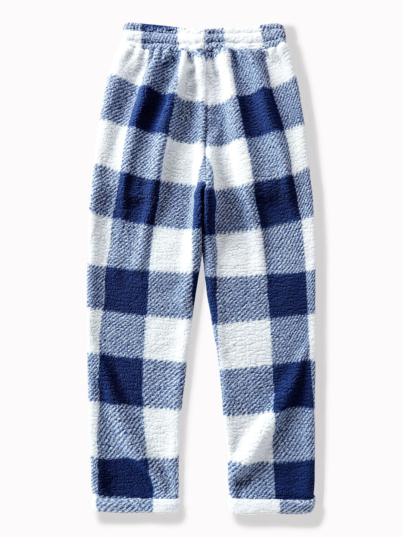 Kariertes Teddy-Hoodie & Gerade geschnittene karierte Teddy-Hose - Image 15