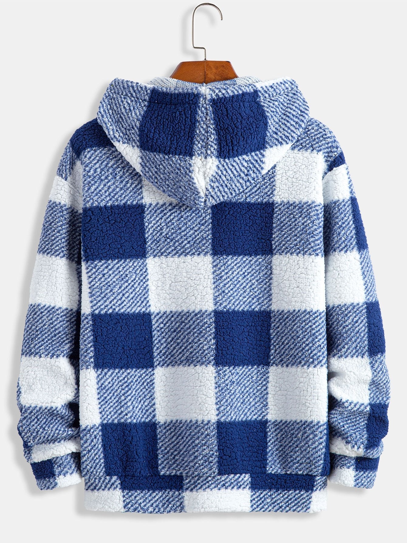 Kariertes Teddy-Hoodie & Gerade geschnittene karierte Teddy-Hose - Image 7