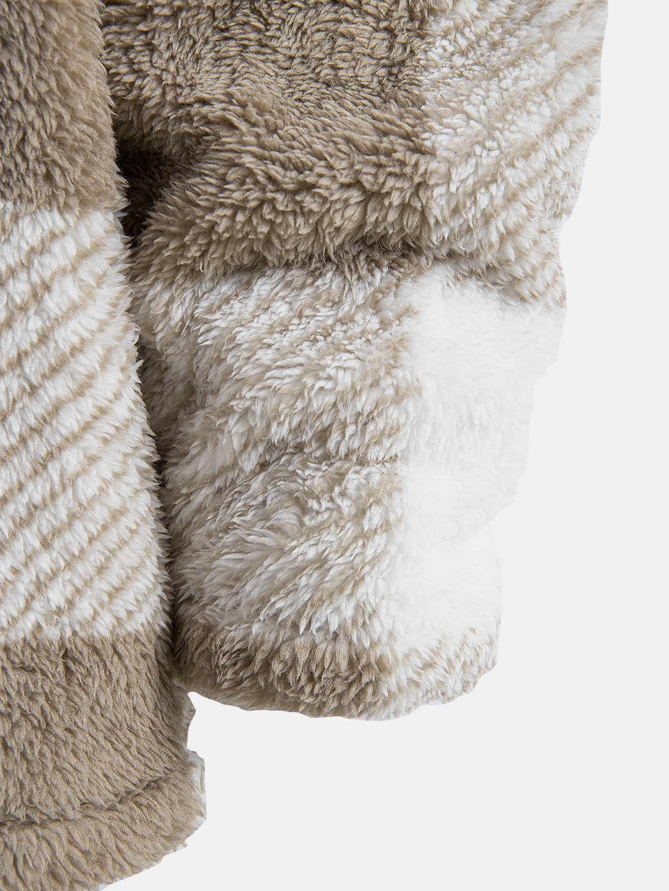Kariertes Teddy-Fleece-Button-Up-Überhemd - Image 6