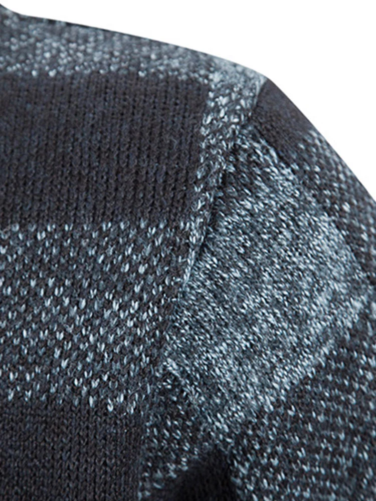 Kariertes Zip-Up Kapuzenpullover - Image 12