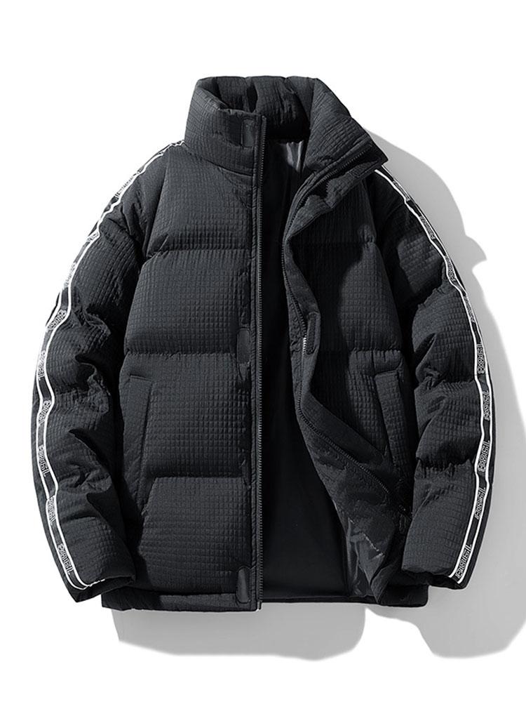 Waffel Zip-Up Pufferjacke