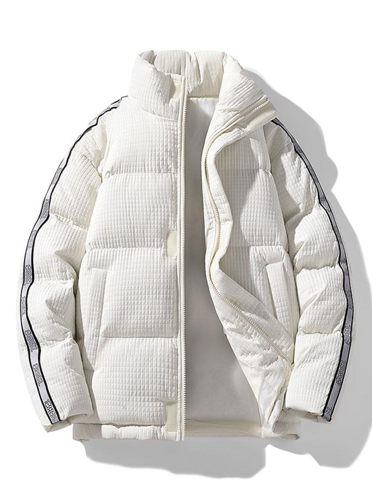 Waffel Zip-Up Pufferjacke - Image 2