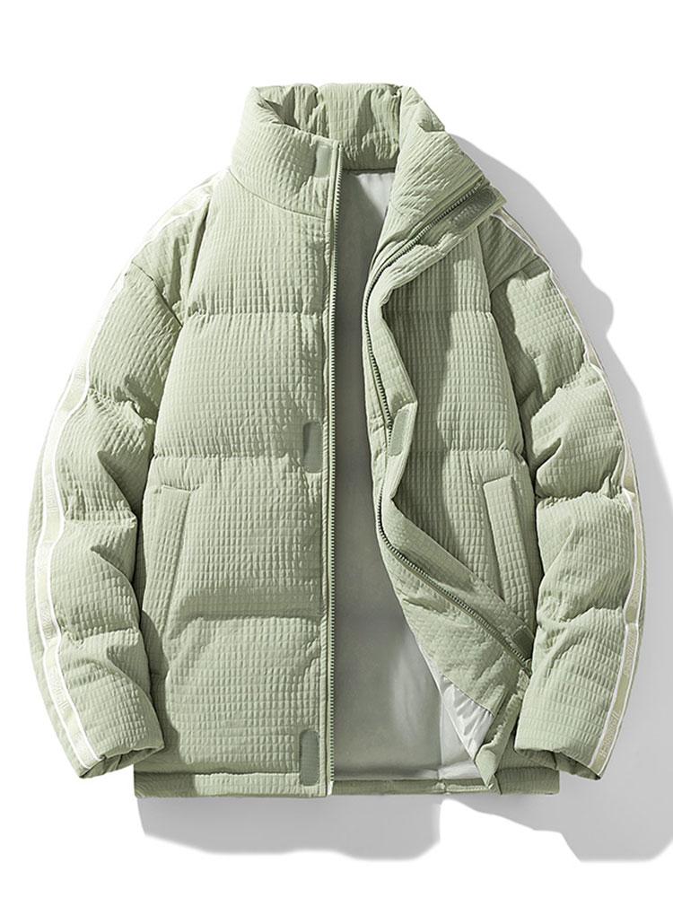 Waffel Zip-Up Pufferjacke - Image 4