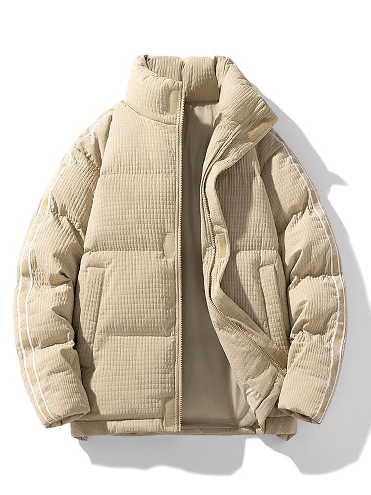 Waffel Zip-Up Pufferjacke - Image 8