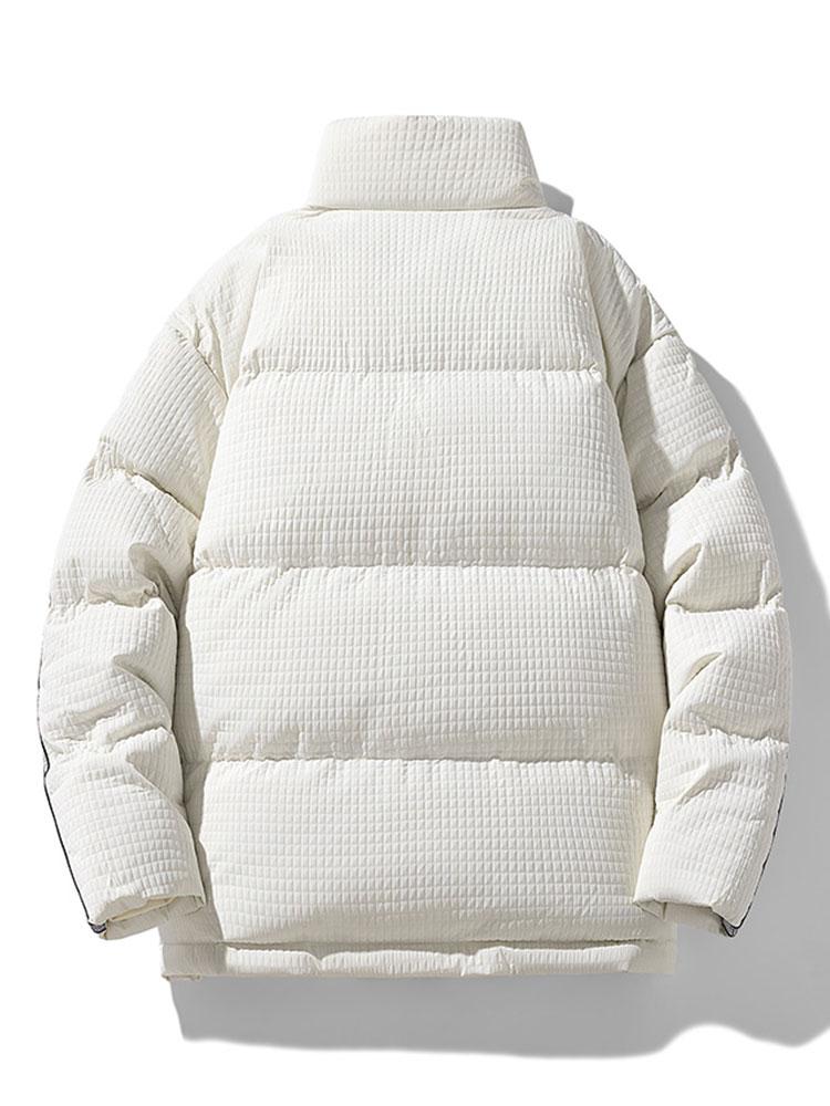 Waffel Zip-Up Pufferjacke - Image 9