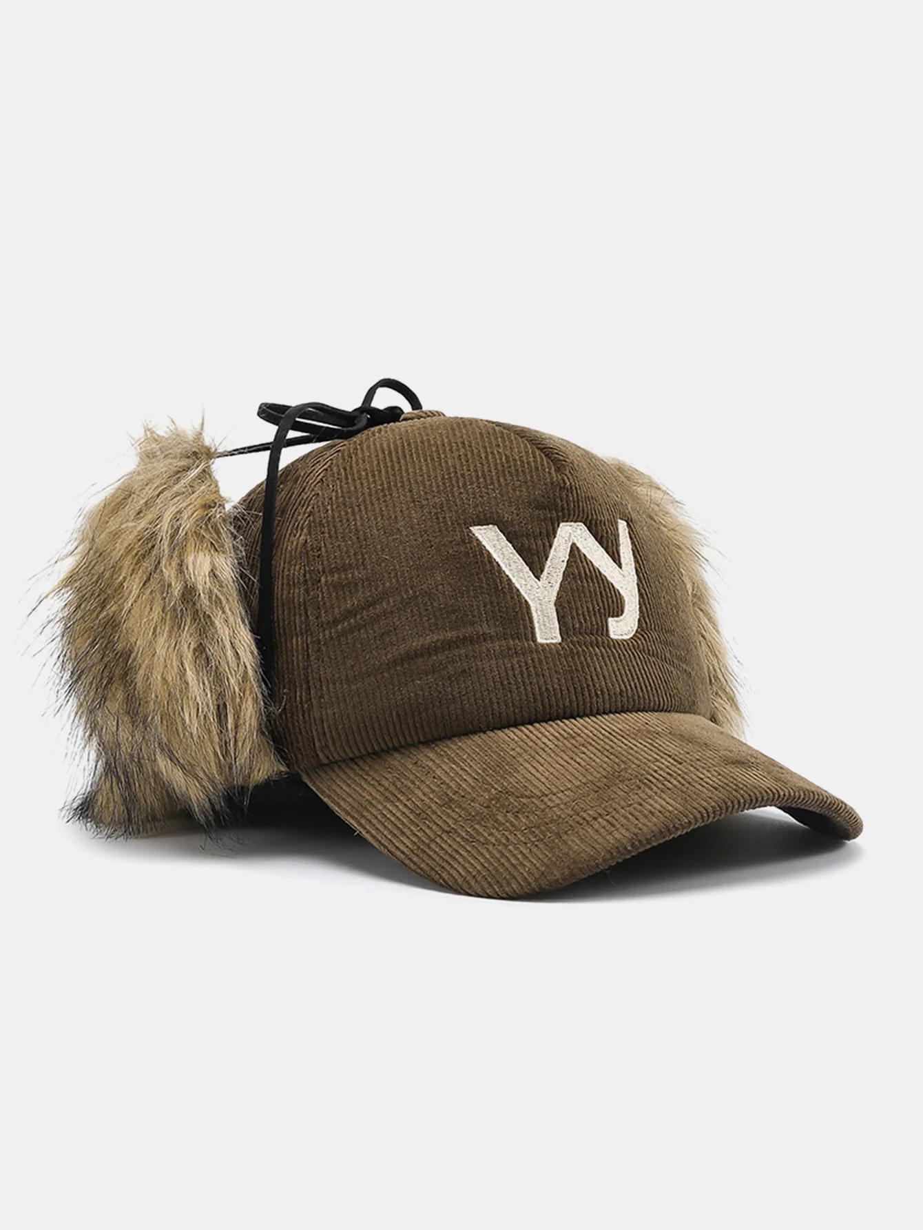 Plush Earmuff Corduroy Baseball Cap