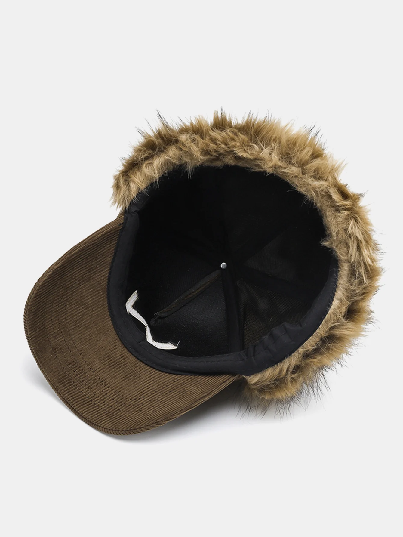 Plush Earmuff Corduroy Baseball Cap - Image 4