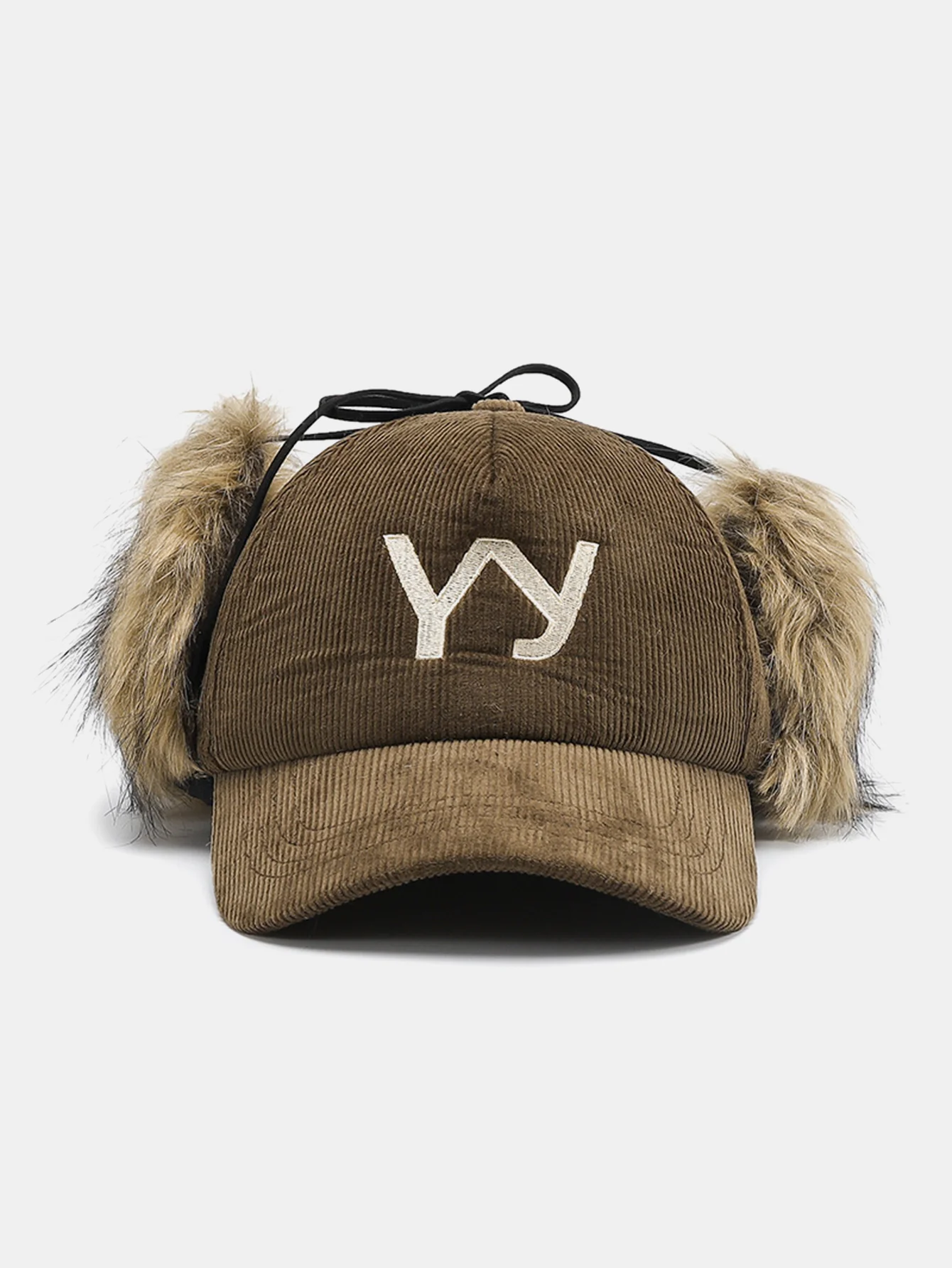 Plush Earmuff Corduroy Baseball Cap - Image 5