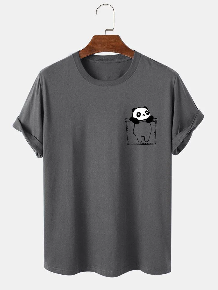 Pocket Panda Print T-Shirt - Image 7