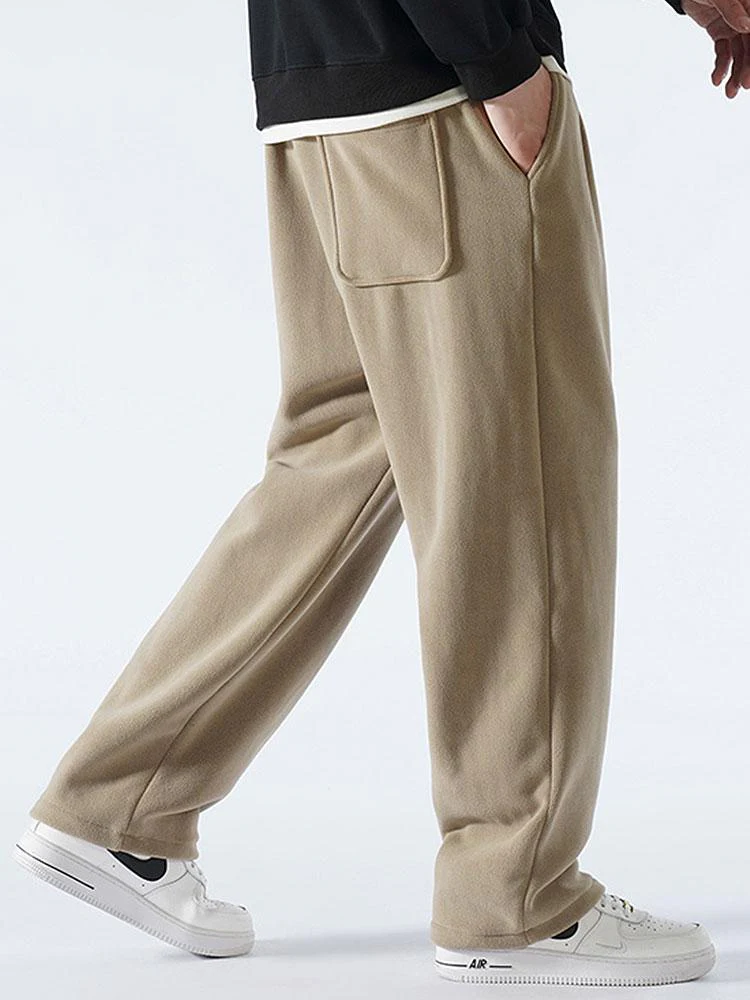 Polarfleece Lockere Passform Gerade Bein Hose - Image 3