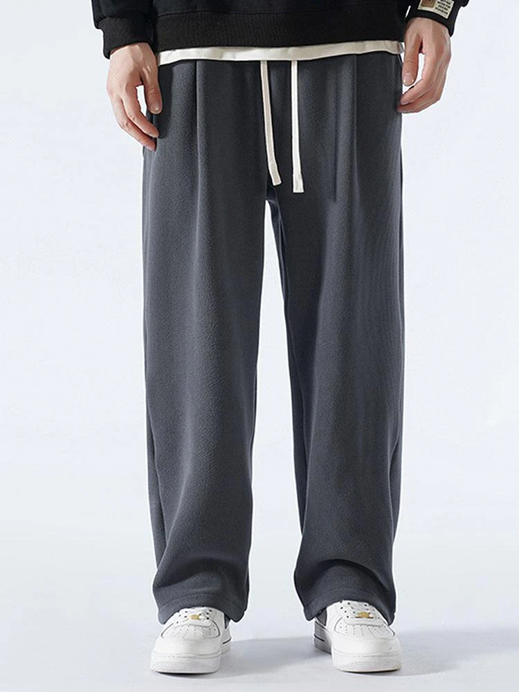 Polarfleece Lockere Passform Gerade Bein Hose - Image 4