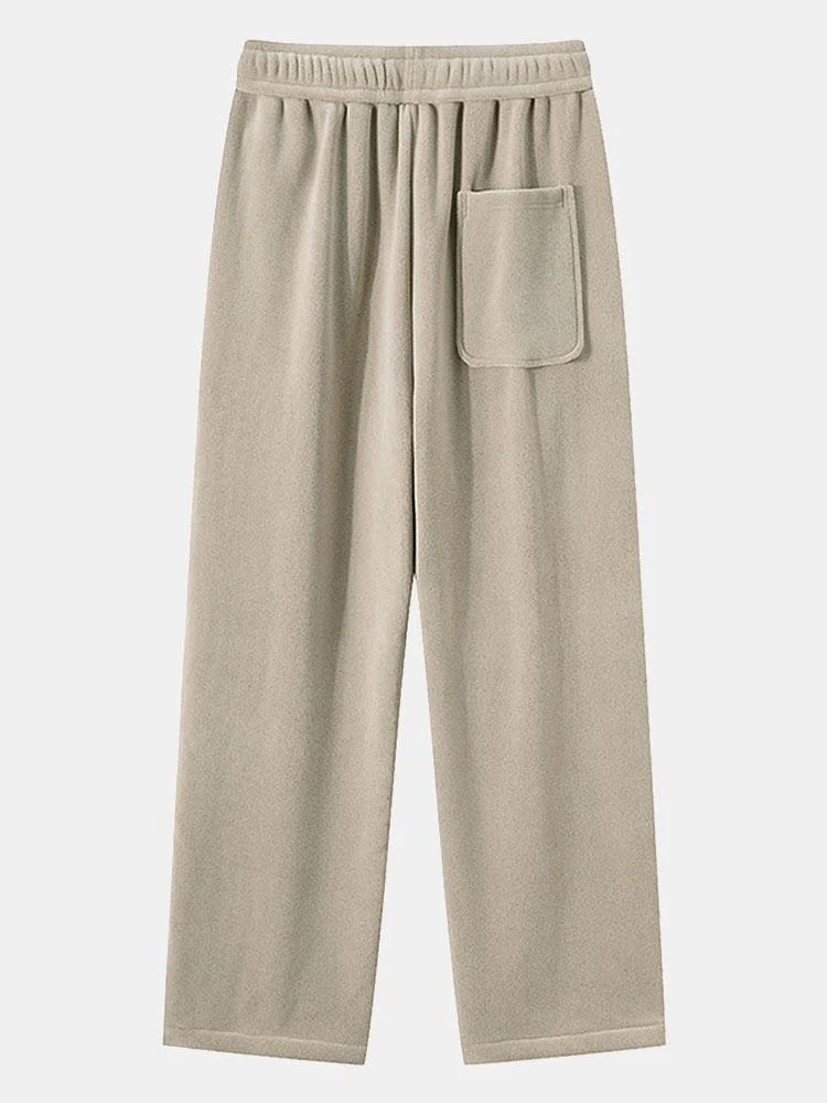 Polarfleece Lockere Passform Gerade Bein Hose - Image 8