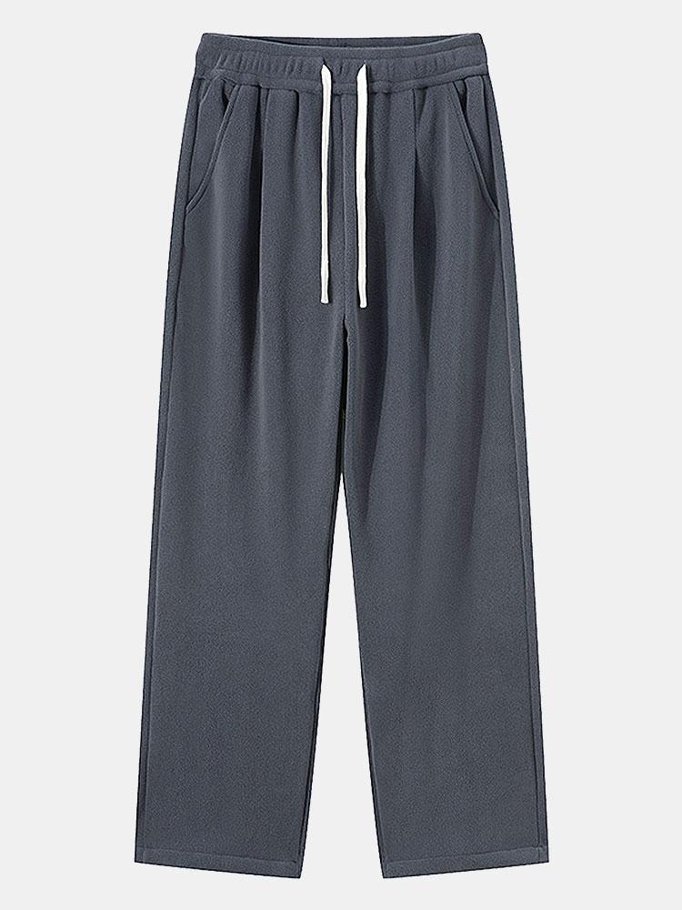 Polarfleece Lockere Passform Gerade Bein Hose - Image 9