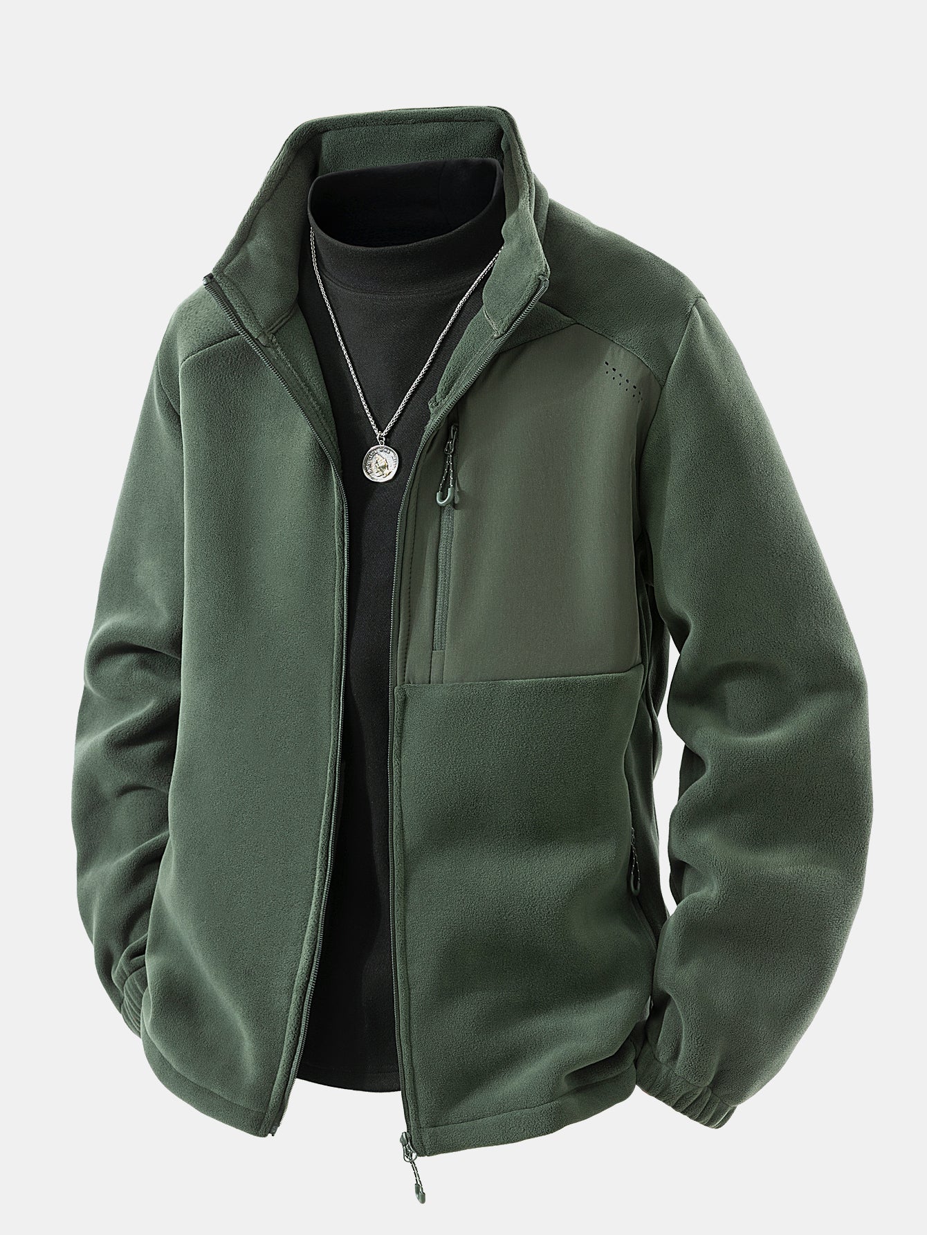 Polar-Fleece-Reißverschlussmantel