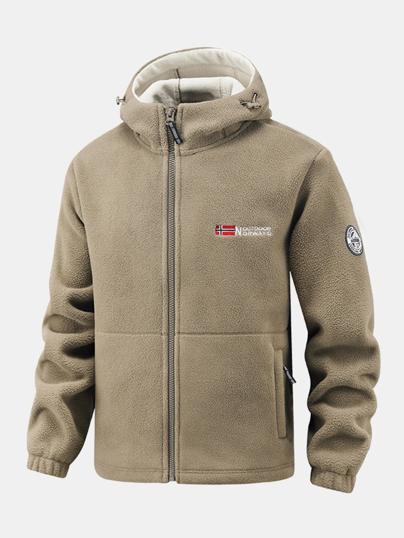 Fleecejacke mit Reißverschlusstasche und Kapuze - Image 6