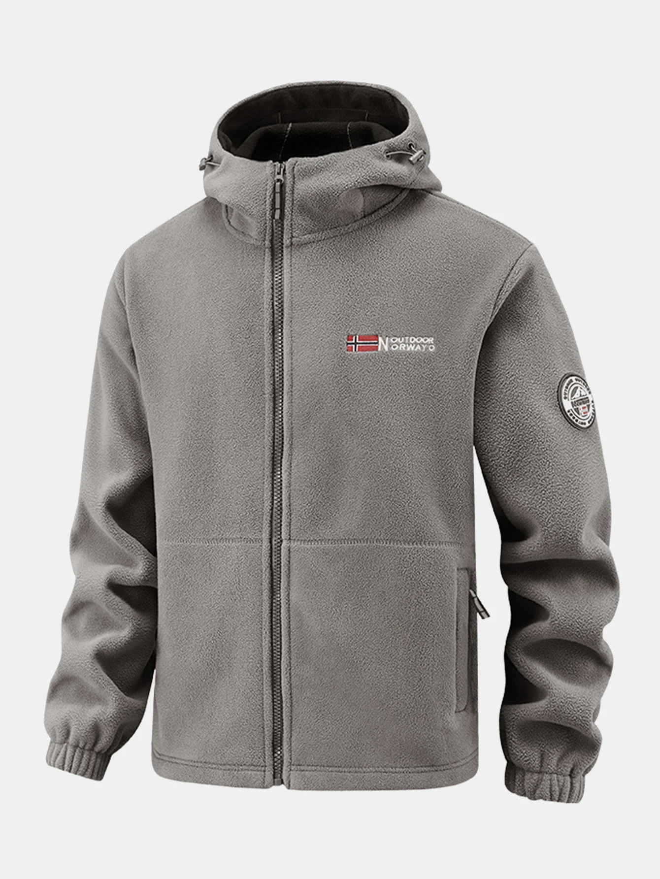 Fleecejacke mit Reißverschlusstasche und Kapuze - Image 8