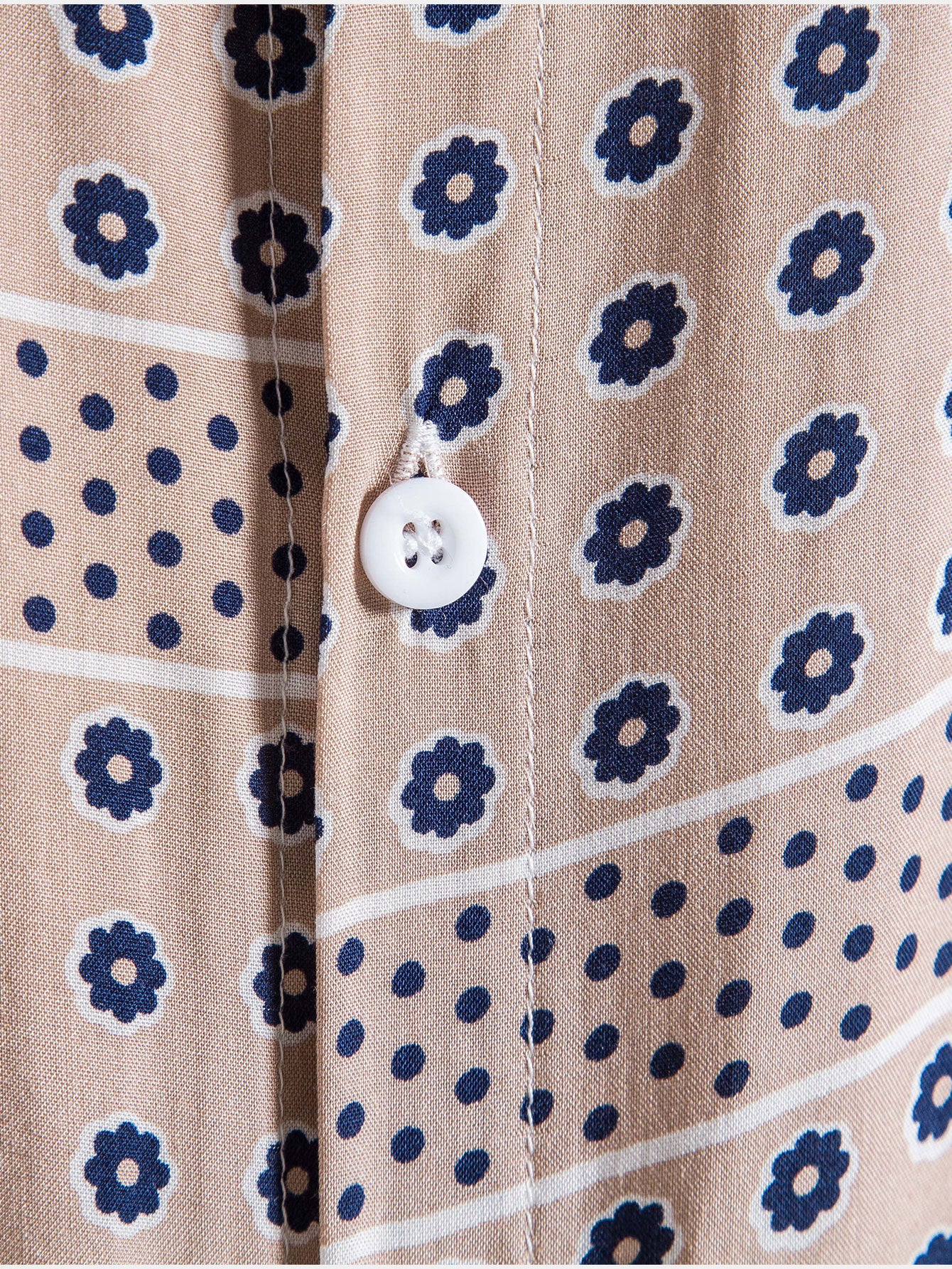 Punktmuster Blumen Druck Knopf-Down Hemd - Image 4