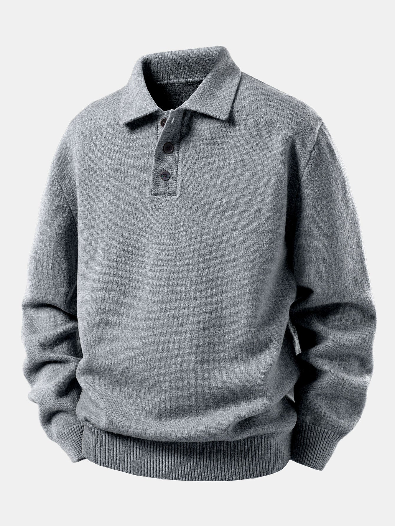 Polo Collar Pullover Sweater - Image 3