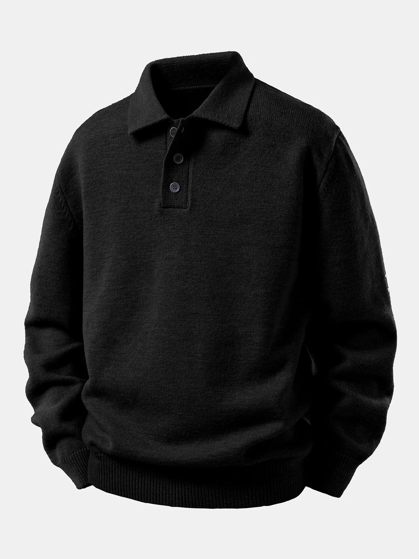 Polo Collar Pullover Sweater - Image 4
