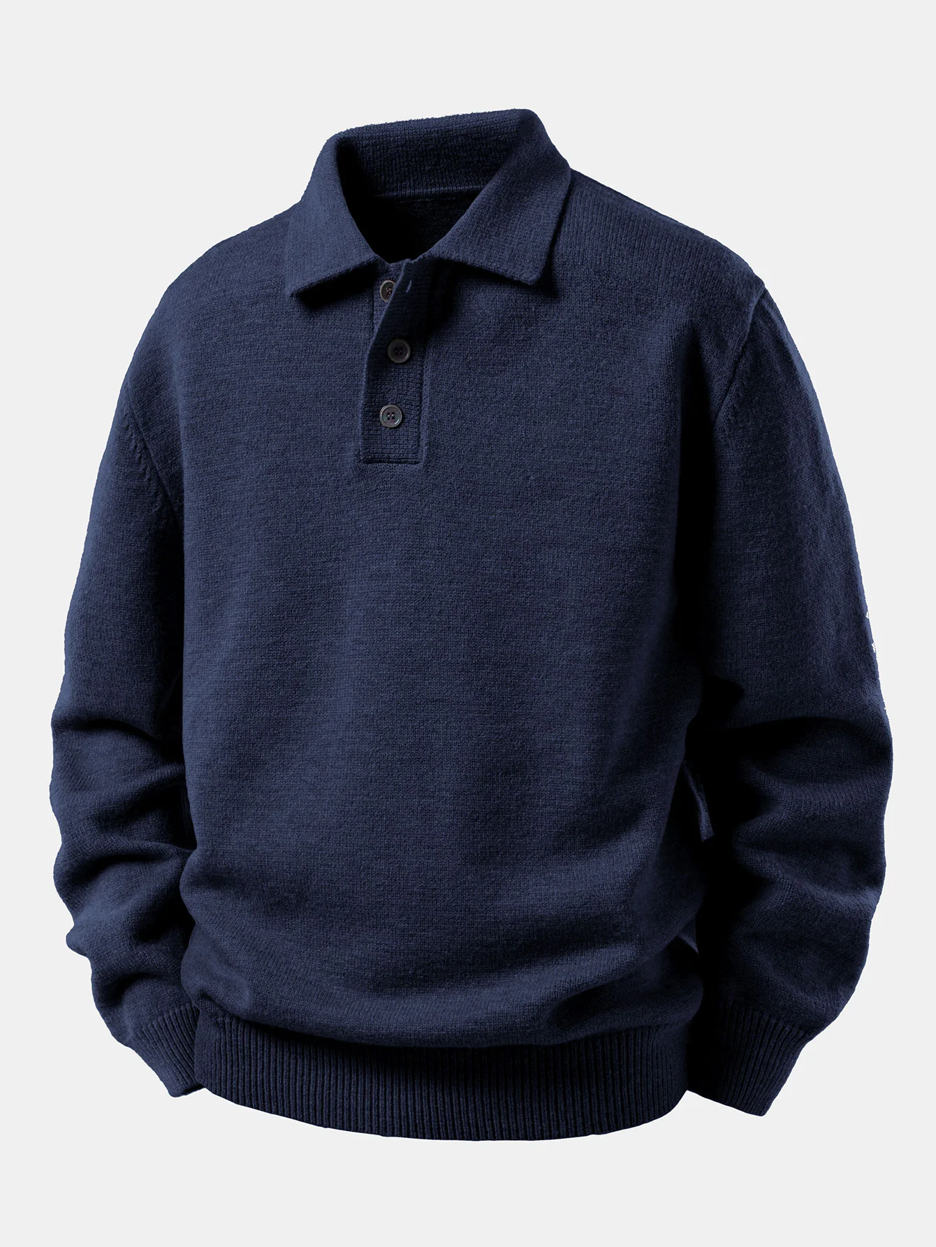 Polo Collar Pullover Sweater - Image 5