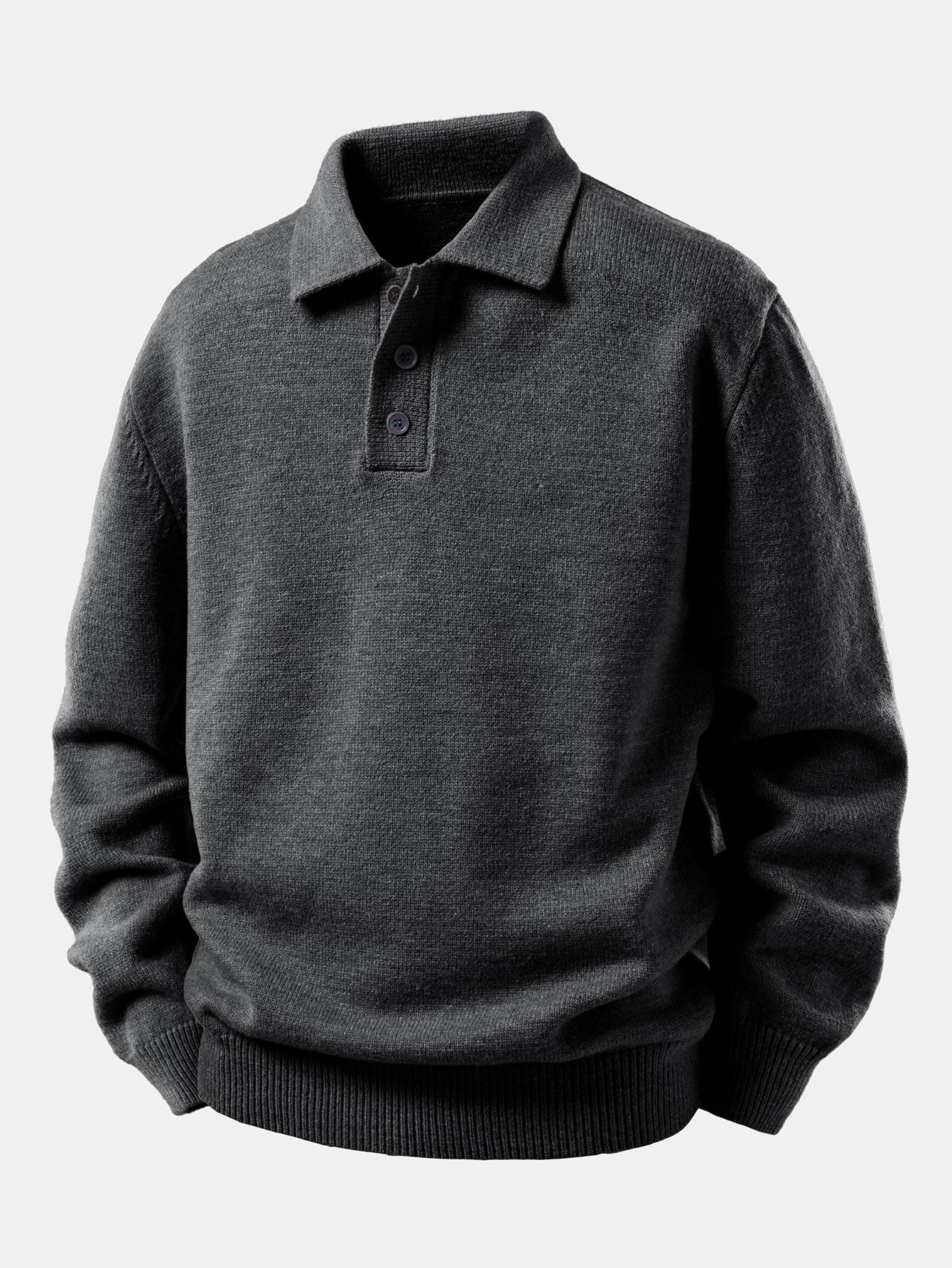 Polo Collar Pullover Sweater - Image 8