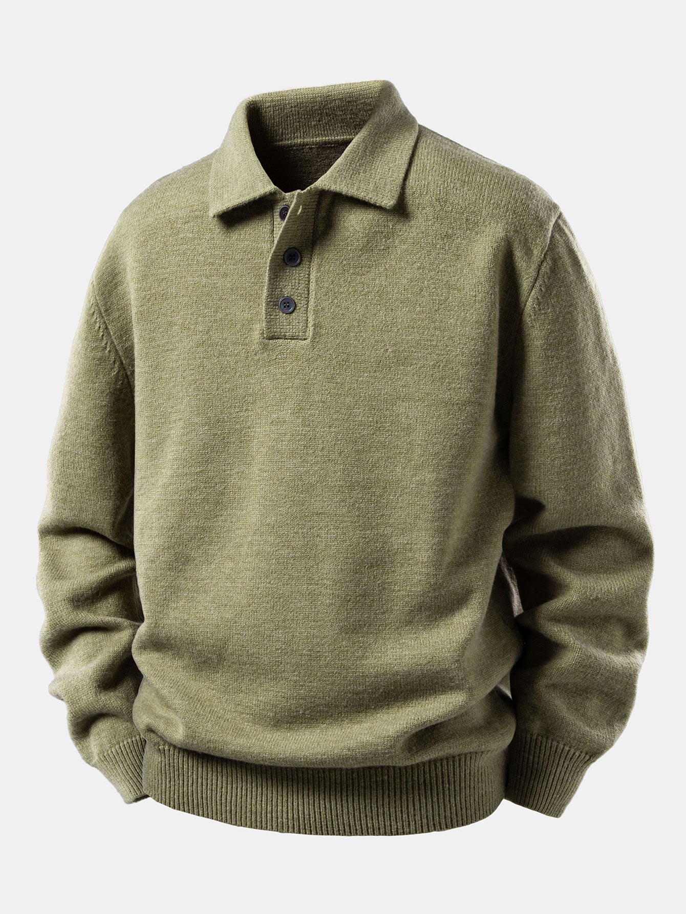 Polo Collar Pullover Sweater - Image 9